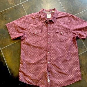 Vintage Levi’s men XXL pearl snap front and chest Ock short sleeve western shirt